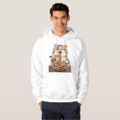 Cute Ramen Cat Illustration Hoodie (Vorne ganz)