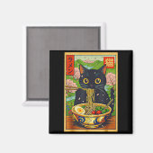 Cute Ramen Cat Nature Flowers Noodle Anime Magnet (Vorderseite/Rückseite)