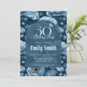 Cute Ranunculus Accent Adult Birthday Einladung (Stehend Vorderseite)