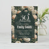 Cute Ranunculus Themed Summer Party Einladung (Stehend Vorderseite)