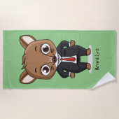 Cute rat cartoon illustration  strandtuch (Vorderseite)