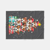 Cute Rat Terrier Le Dog Christmas Tree Xmas Fleecedecke (Vorderseite (Horizontal))
