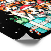 Cute Rat Terrier Le Dog Christmas Tree Xmas  Poster (Ecke)