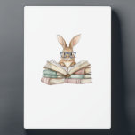 Cute Reading Bunny Glasses Books Bookworm Reader T Fotoplatte<br><div class="desc">Cute Reading Bunny Glasses Books Bookworm Reader Teacher T-Shirt</div>