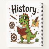 Cute Reading Dinosaur History Buff Notebook  Notizblock (Rückseite)