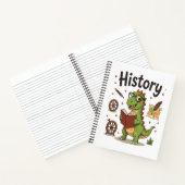 Cute Reading Dinosaur History Buff Notebook  Notizblock (Innenseite)