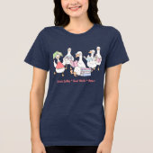 Cute Reading Geese T-Shirt • Book Lover Tee (Vorderseite)