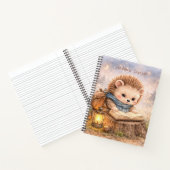 Cute Reading Hedgehog Personalized Kids Journal Notizblock (Innenseite)
