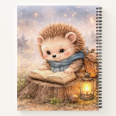 Cute Reading Hedgehog Personalized Kids Journal Notizblock (Rückseite)