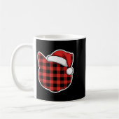 Cute Red And Black Buffalo Plaid Cat Christmas San Kaffeetasse (Links)