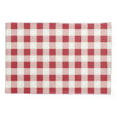 Cute Red and Cream Gingham Kissenbezug (Rückseite)