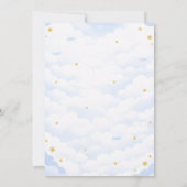 Cute Red & Blue Airplane Balloon 5th Birthday Einladung (Rückseite)