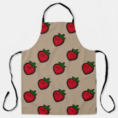 Cute Red Cartoon Strawberries for Vegetarians Schürze (Vorderseite)
