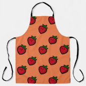 Cute Red Cartoon Strawberries for Vegetarians Schürze (Vorderseite)