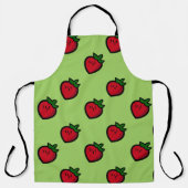 Cute Red Cartoon Strawberries for Vegetarians Schürze (Vorderseite)