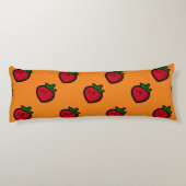 Cute Red Cartoon Strawberries for Vegetarians Seitenschläferkissen (Rückseite)