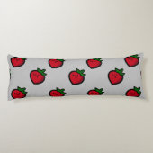 Cute Red Cartoon Strawberries for Vegetarians Seitenschläferkissen (Rückseite)
