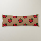 Cute Red Cartoon Strawberries for Vegetarians Seitenschläferkissen (Rückseite)