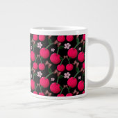 Cute red Cherry floral pattern  Jumbo-Tasse (Rechts)