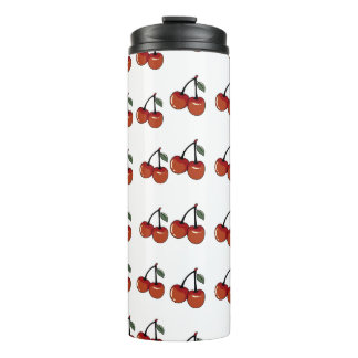 Cute Red Cherry Pattern Stainless Steel Tumbler -  Thermosbecher