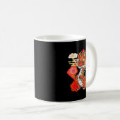 Cute Red Chinese New Year Of The Dragon 2024 Lunar Kaffeetasse (VorderseiteRechts)