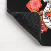 Cute Red Chinese New Year Of The Dragon 2024 Lunar Mousepad (Ecke)