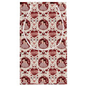 Cute Red Father Son Heart Pattern Kleine Geschenktüte (Rückseite)