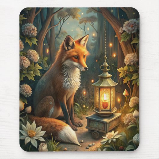 Cute Red Fox Mousepad (Vorne)