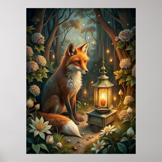 Cute Red Fox Poster (Vorne)