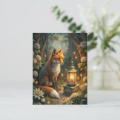 Cute Red Fox Postkarte (Stehend Vorderseite)