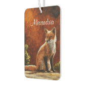 Cute Red Fox Sitting In the Sun Autolufterfrischer (Links)