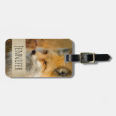 Cute Red Fox Wilderness Nature Fotograf Gepäckanhänger (Vorderseite horizontal)