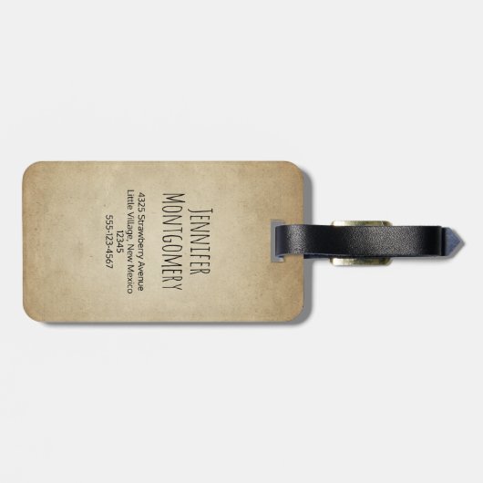 Cute Red Fox Wilderness Nature Fotograf Gepäckanhänger (Rückseite horizontal)