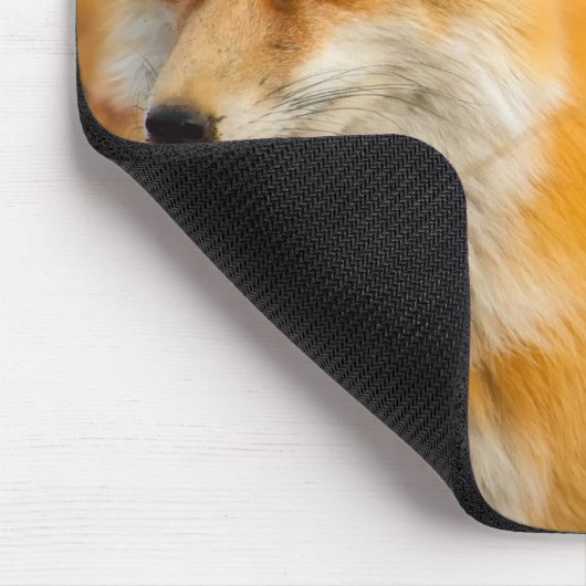 Cute Red Fox Wilderness Nature Fotograf Mousepad (Ecke)