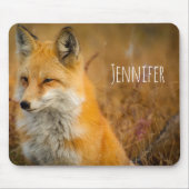 Cute Red Fox Wilderness Nature Fotograf Mousepad (Vorne)