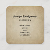 Cute Red Fox Wilderness Nature Fotograf Quadratische Visitenkarte (Rückseite)