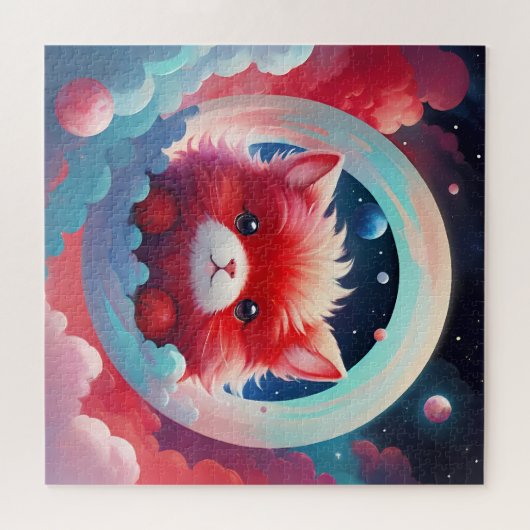Cute red furry creature puzzle (Horizontal)