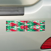 Cute red green abstract aztec pattern autoaufkleber (Auf Auto)