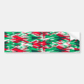 Cute red green abstract aztec pattern autoaufkleber (Vorne)