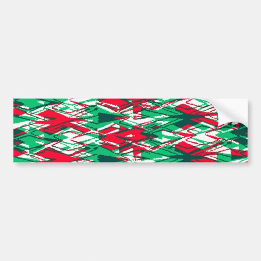 Cute red green abstract aztec pattern autoaufkleber (Vorne)