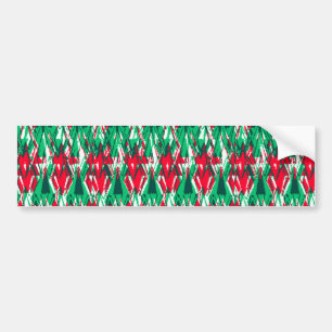 Cute red green abstract aztec pattern autoaufkleber