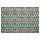 Cute red green abstract aztec pattern stoff (Fat Quarter (45,7 x 55,9 cm))