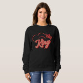 Cute Red Heart King Queen Valentines Day Matching  Sweatshirt (Vorne ganz)