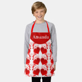 Cute Red Heart Personalized Valentine's Day Schürze (Getragen)