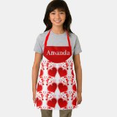 Cute Red Heart Personalized Valentine's Day Schürze (Insitu)