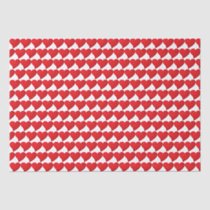 Cute Red Hearts pattern Valentine's day modern Seidenpapier