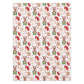 Cute Red Kids Christmas Reindeer Tischdecke (Vorderseite)
