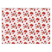 Cute Red Kids Christmas Reindeer Tischdecke (Vorderseite (Horizontal))