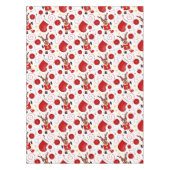 Cute Red Kids Christmas Reindeer Tischdecke (Vorderseite)