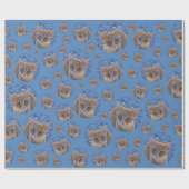 Cute red kitten - cat pattern geschenkpapier (Flach)